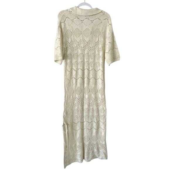 Free People Islamorada Fauxchet Sweater Maxi Resort Beach sz S - Picture 4 of 8